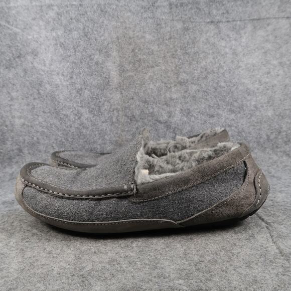 Ugg Shoes Mens 10 Ascot Slipper Wool Leather Loafer Rubber Sole Slip On Casual main image 11